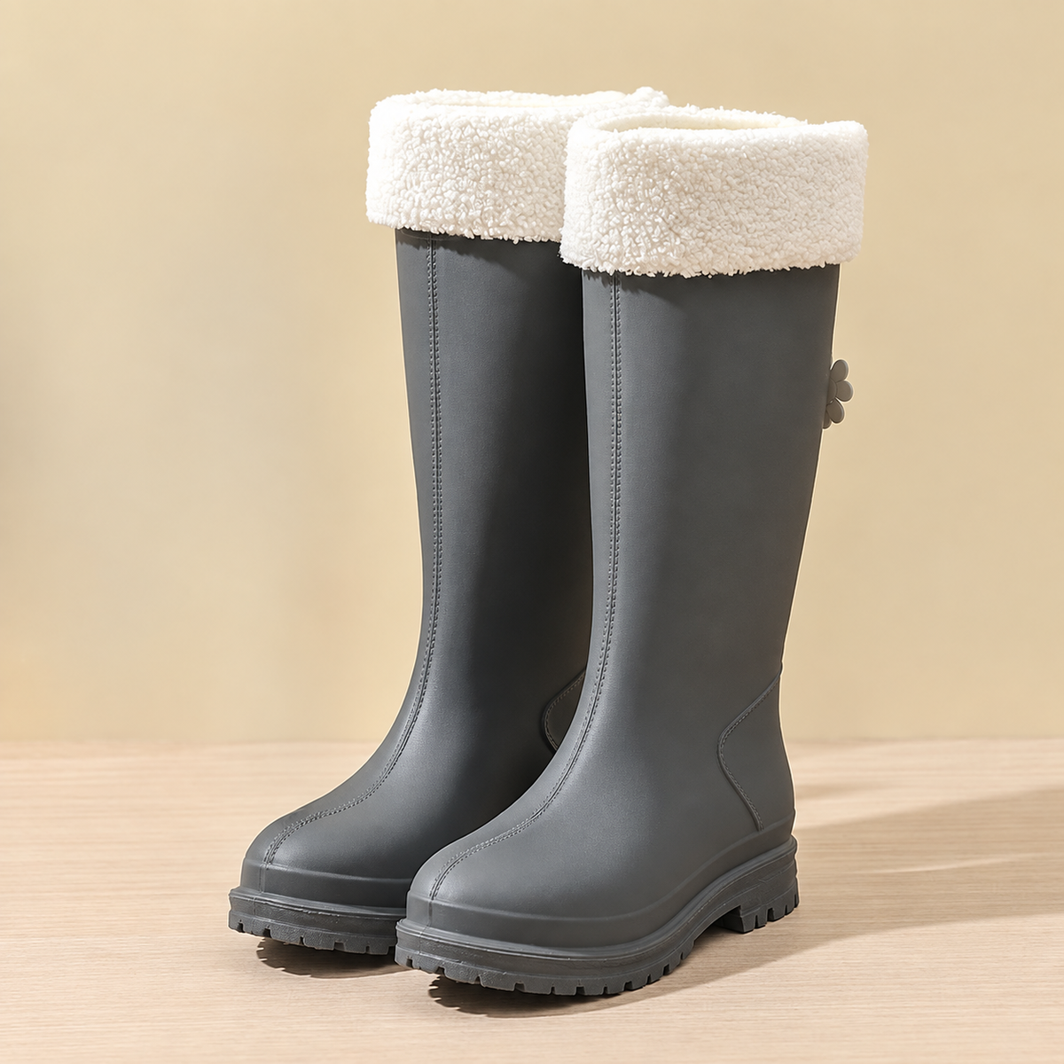 Jana | Damen Wasserdichte Fleecegefütterte Regenstiefel Kniehoch