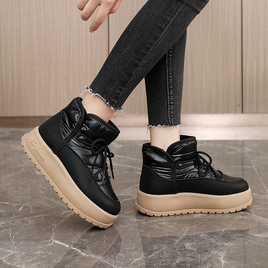 Jennifer | Damen Stilvolle Wasserdichte Plateau Stiefel mit Fleecefutter