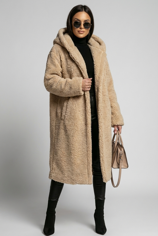 Sophia | Damen Langer Teddy Winterjacke
