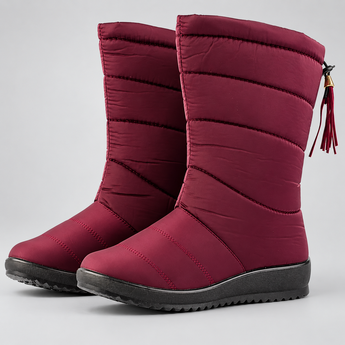 Madeleine | Damen Wasserdichte Mittelhohe Winterstiefel mit Keilabsatz