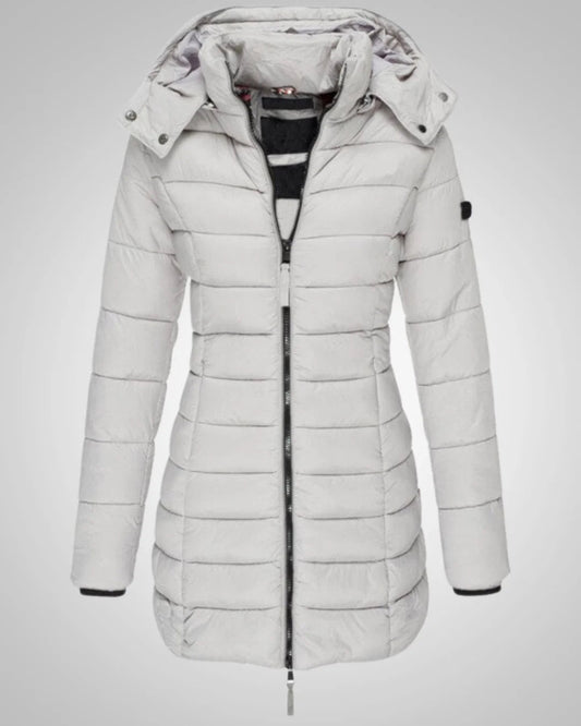 Serena | Damen Tailliertes Winter Daunenparka mit Kapuze