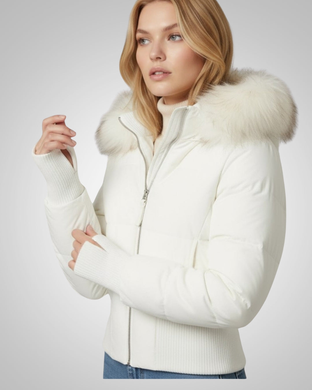 Irene | Damen Kurze Gesteppte Winter Parka Jacke