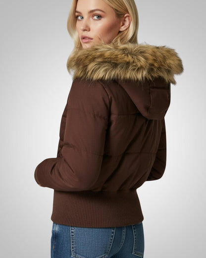 Irene | Damen Kurze Gesteppte Winter Parka Jacke