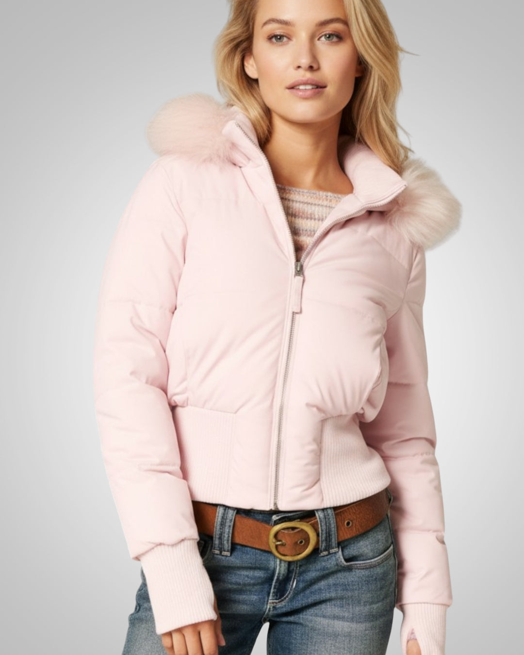 Irene | Damen Kurze Gesteppte Winter Parka Jacke