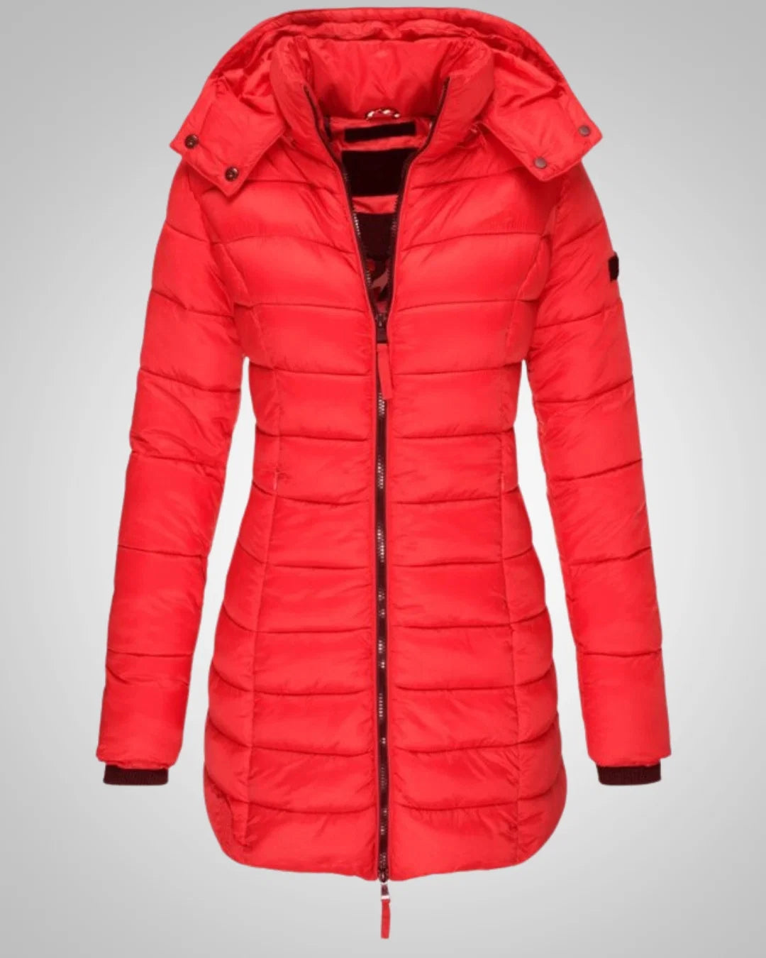 Serena | Damen Tailliertes Winter Daunenparka mit Kapuze