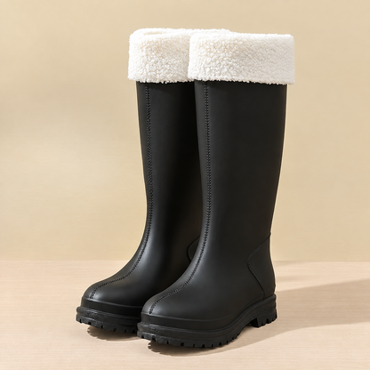 Jana | Damen Wasserdichte Fleecegefütterte Regenstiefel Kniehoch