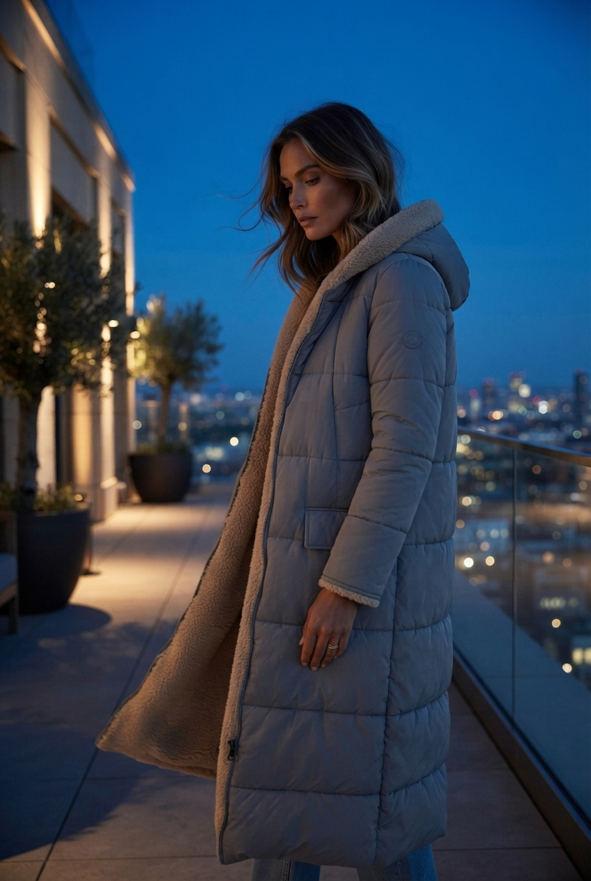 Harper | Damen Langer Winterjacke mit Kapuze