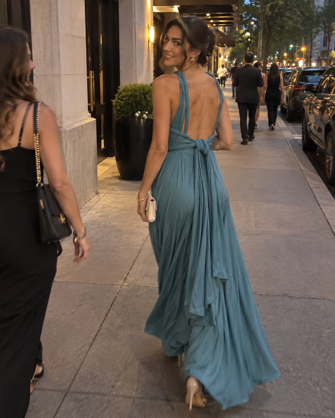 Miriam | Damen Wandelbares Rückenfreies Abend Maxikleid