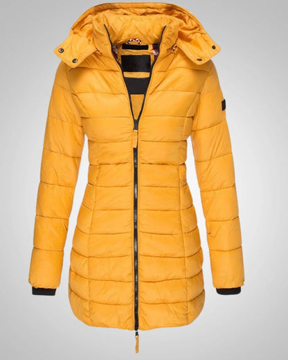 Serena | Damen Tailliertes Winter Daunenparka mit Kapuze