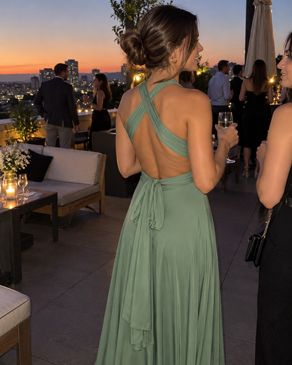 Miriam | Damen Wandelbares Rückenfreies Abend Maxikleid