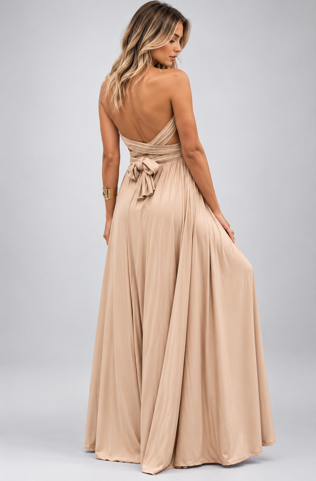 Miriam | Damen Wandelbares Rückenfreies Abend Maxikleid
