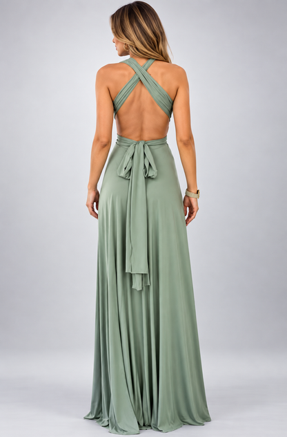 Miriam | Damen Wandelbares Rückenfreies Abend Maxikleid