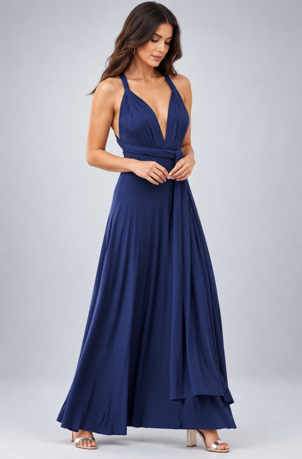 Miriam | Damen Wandelbares Rückenfreies Abend Maxikleid