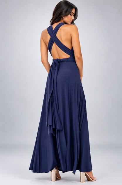 Miriam | Damen Wandelbares Rückenfreies Abend Maxikleid