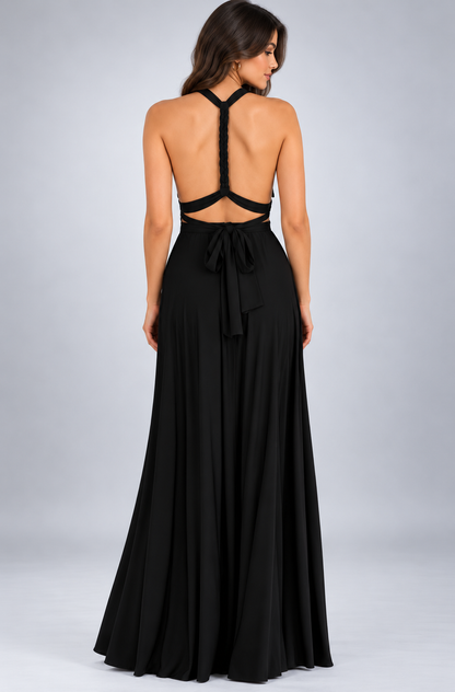 Miriam | Damen Wandelbares Rückenfreies Abend Maxikleid