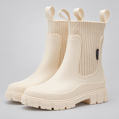 Charlotte | Damen Wasserdichte Regenstiefel mit grober Sohle