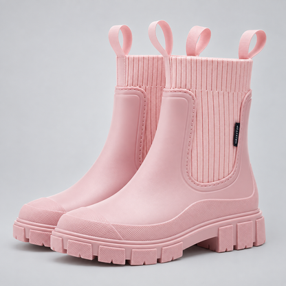 Charlotte | Damen Wasserdichte Regenstiefel mit grober Sohle