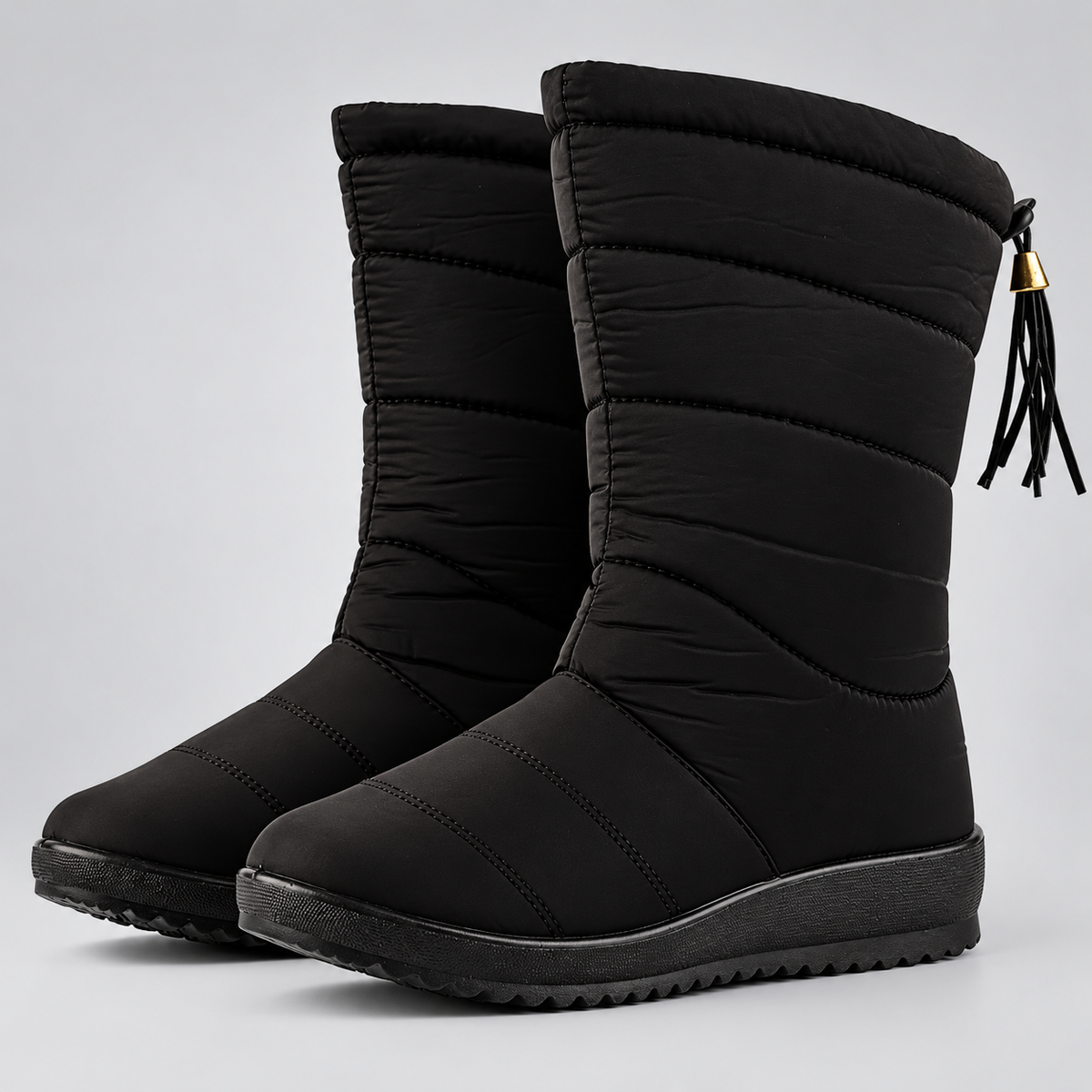 Madeleine | Damen Wasserdichte Mittelhohe Winterstiefel mit Keilabsatz