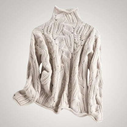 Romy | Damen Grobgestrickter Kuscheliger Strickpullover
