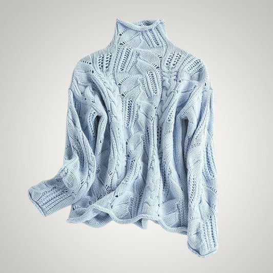 Romy | Damen Grobgestrickter Kuscheliger Strickpullover