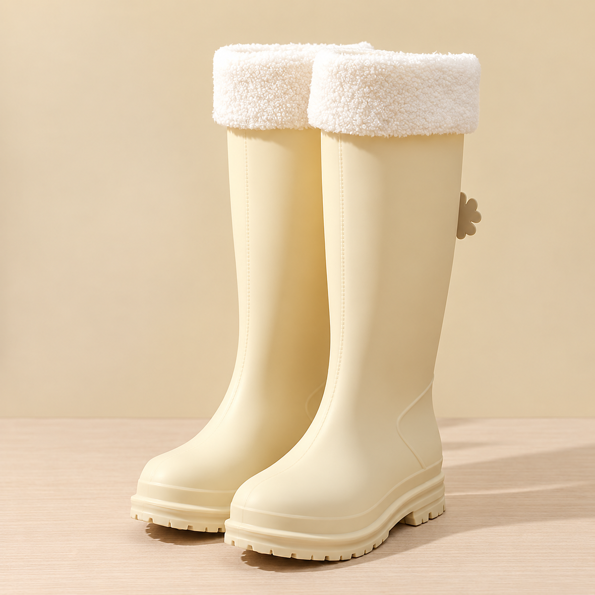 Jana | Damen Wasserdichte Fleecegefütterte Regenstiefel Kniehoch