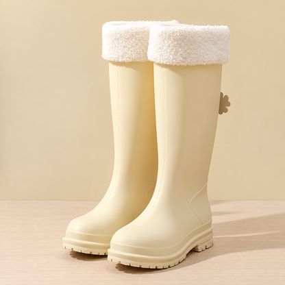 Jana | Damen Wasserdichte Fleecegefütterte Regenstiefel Kniehoch