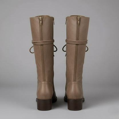 Emilia | Damen Hohe Geschnuerte Blockabsatz Stiefel