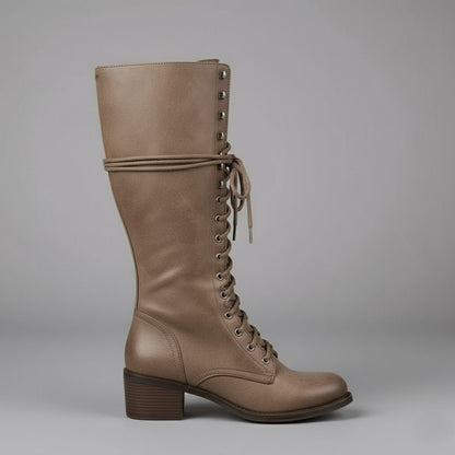 Emilia | Damen Hohe Geschnuerte Blockabsatz Stiefel