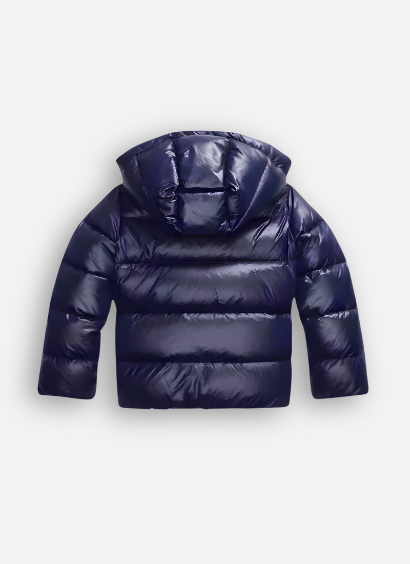 Esther | Damen Oversize Glänzende Pufferjacke mit Kapuze