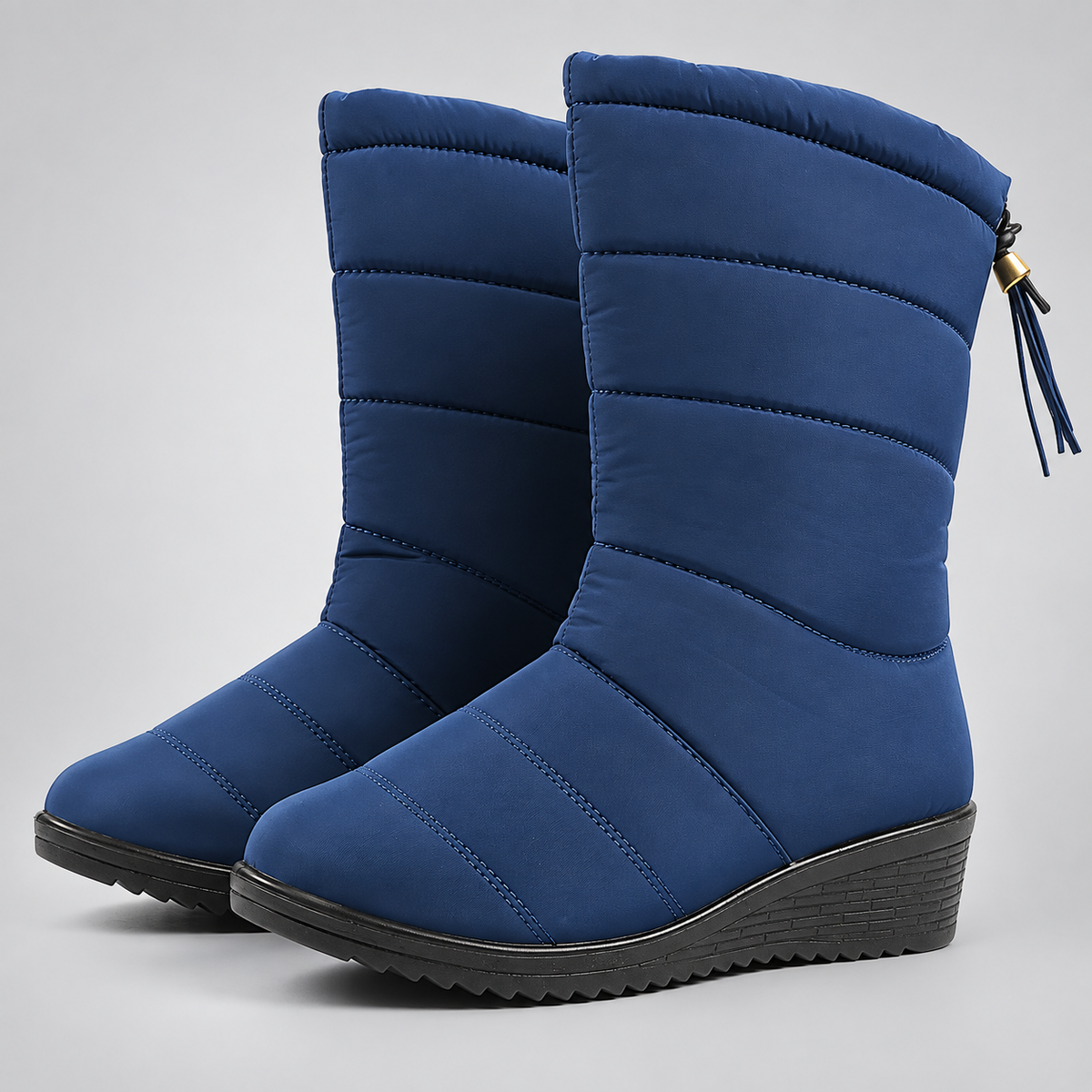 Madeleine | Damen Wasserdichte Mittelhohe Winterstiefel mit Keilabsatz
