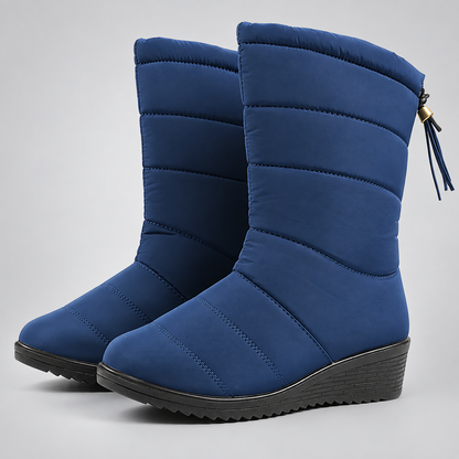 Madeleine | Damen Wasserdichte Mittelhohe Winterstiefel mit Keilabsatz