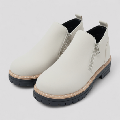 Ina | Damen Kurze Stiefel mit Reissverschluss und Profilsohle