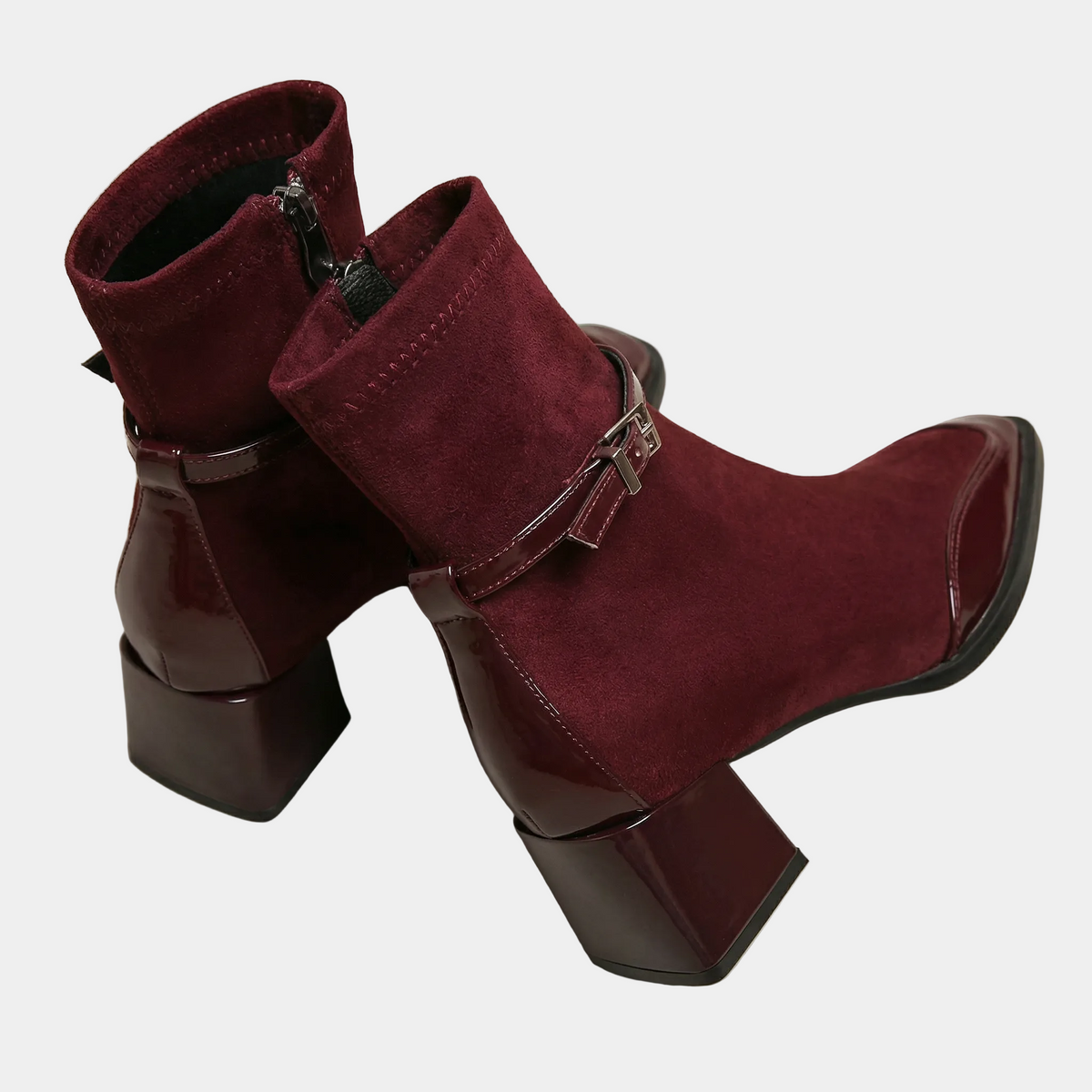 Jacqueline | Damen Elegante Schnallenstiefeletten mit mittelhohem Absatz