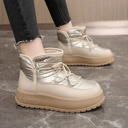 Jennifer | Damen Stilvolle Wasserdichte Plateau Stiefel mit Fleecefutter