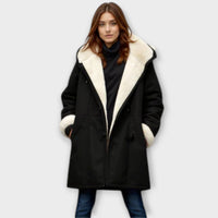 Klara | Damen Warmer Langer Winter Mantel mit Knopfen