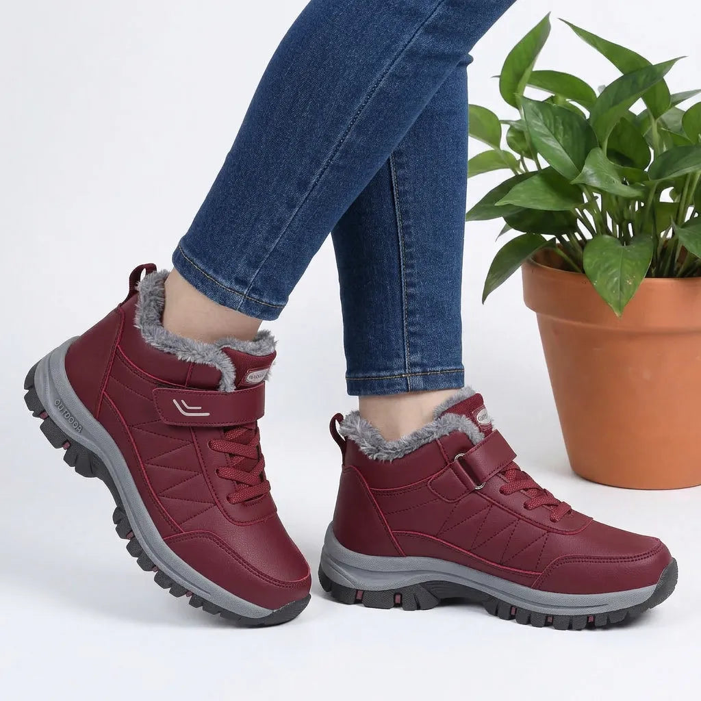 Linda | Damen Bequeme Gefütterte Winterstiefel