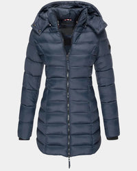 Lisa | Damen Klassische Daunen Winterjacke mit Kapuze