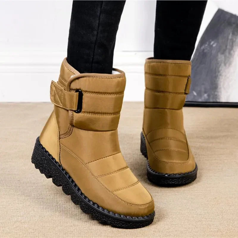 Marlene | Damen Gefütterte Wasserdichte Stiefeletten mit Front Reissverschluss