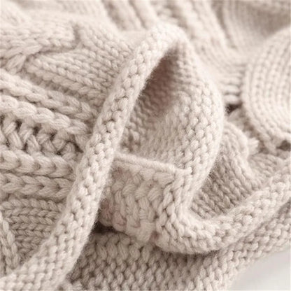 Romy | Damen Grobgestrickter Kuscheliger Strickpullover mit Rollkragen