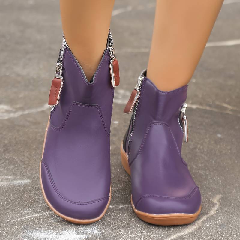 Rosalie | Damen Orthopädische Fleecegefütterte Winterstiefeletten mit Reissverschluss