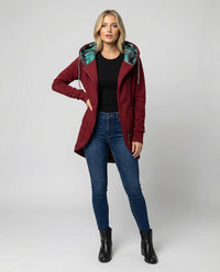 Susanna | Damen Stilvolle Asymmetrischem Winterjacke mit Kapuze