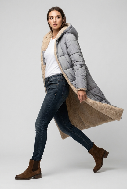 Harper | Damen Langer Winterjacke mit Kapuze