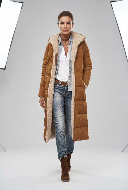 Harper | Damen Langer Winterjacke mit Kapuze