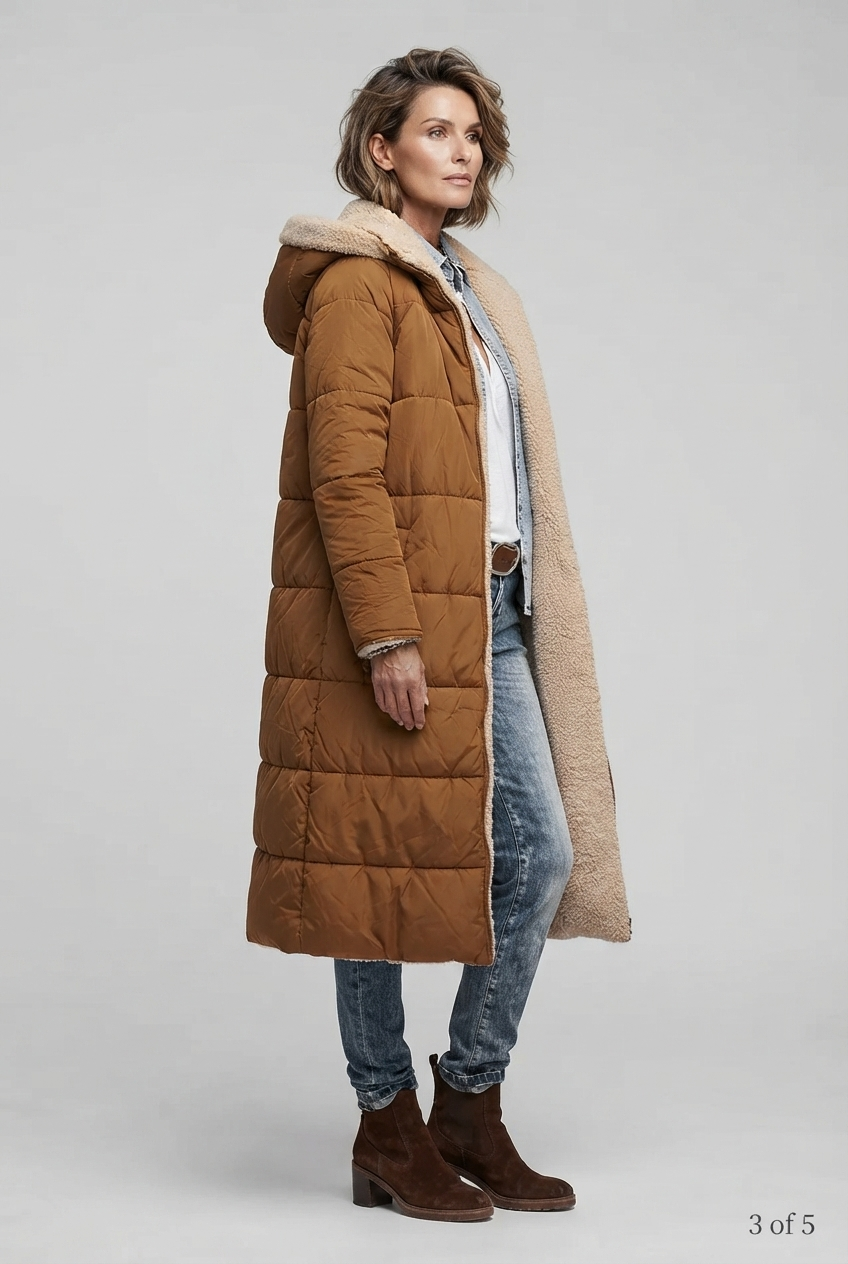 Harper | Damen Langer Winterjacke mit Kapuze