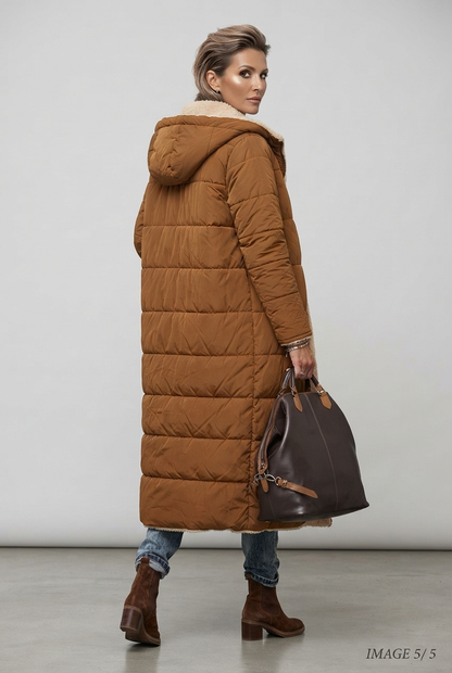 Harper | Damen Langer Winterjacke mit Kapuze