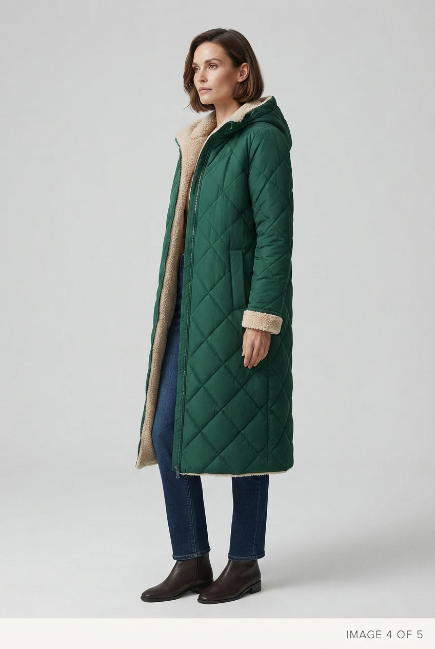 Harper | Damen Langer Winterjacke mit Kapuze