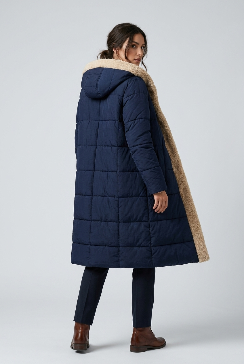 Harper | Damen Langer Winterjacke mit Kapuze
