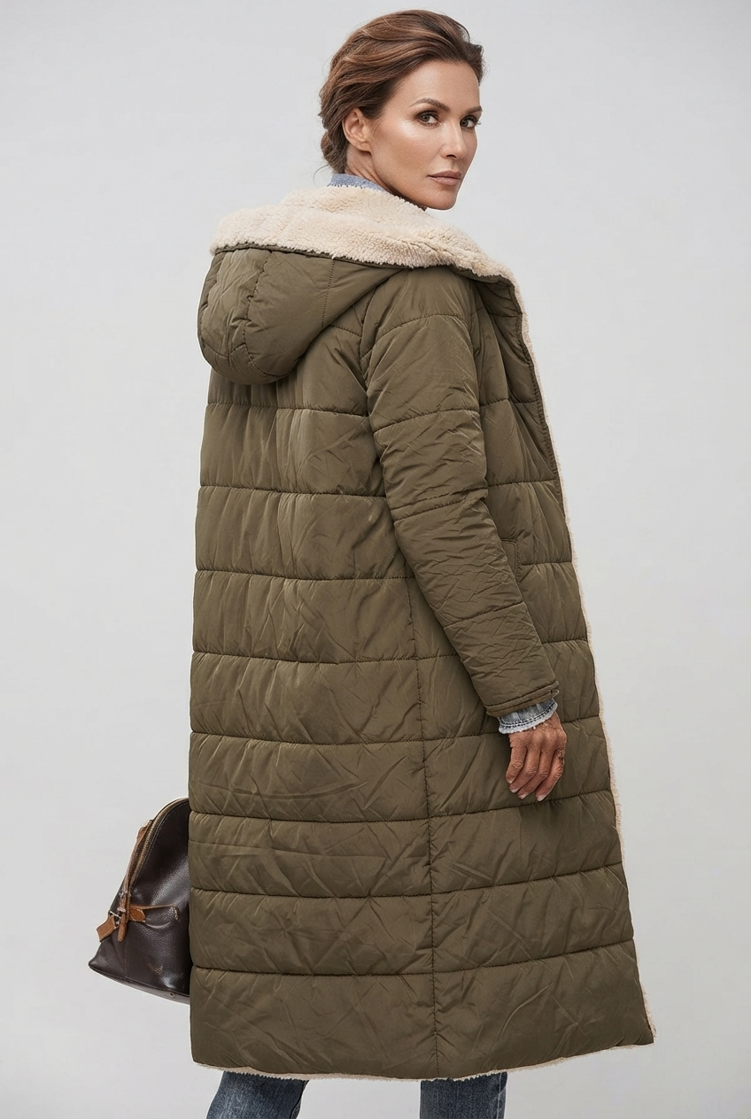 Harper | Damen Langer Winterjacke mit Kapuze