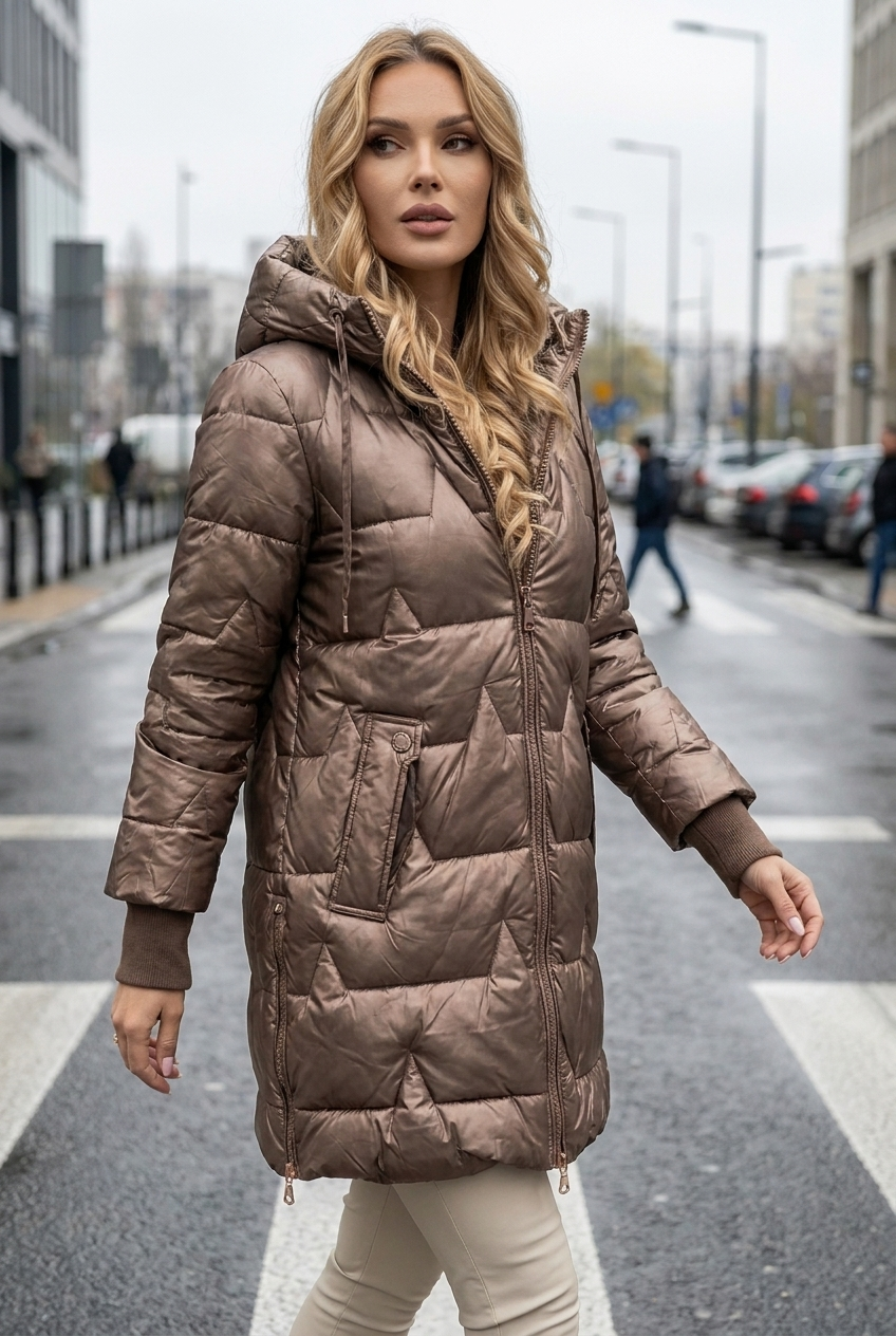Olivia | Damen Langer Winter Daunenjacke