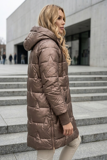 Olivia | Damen Langer Winter Daunenjacke